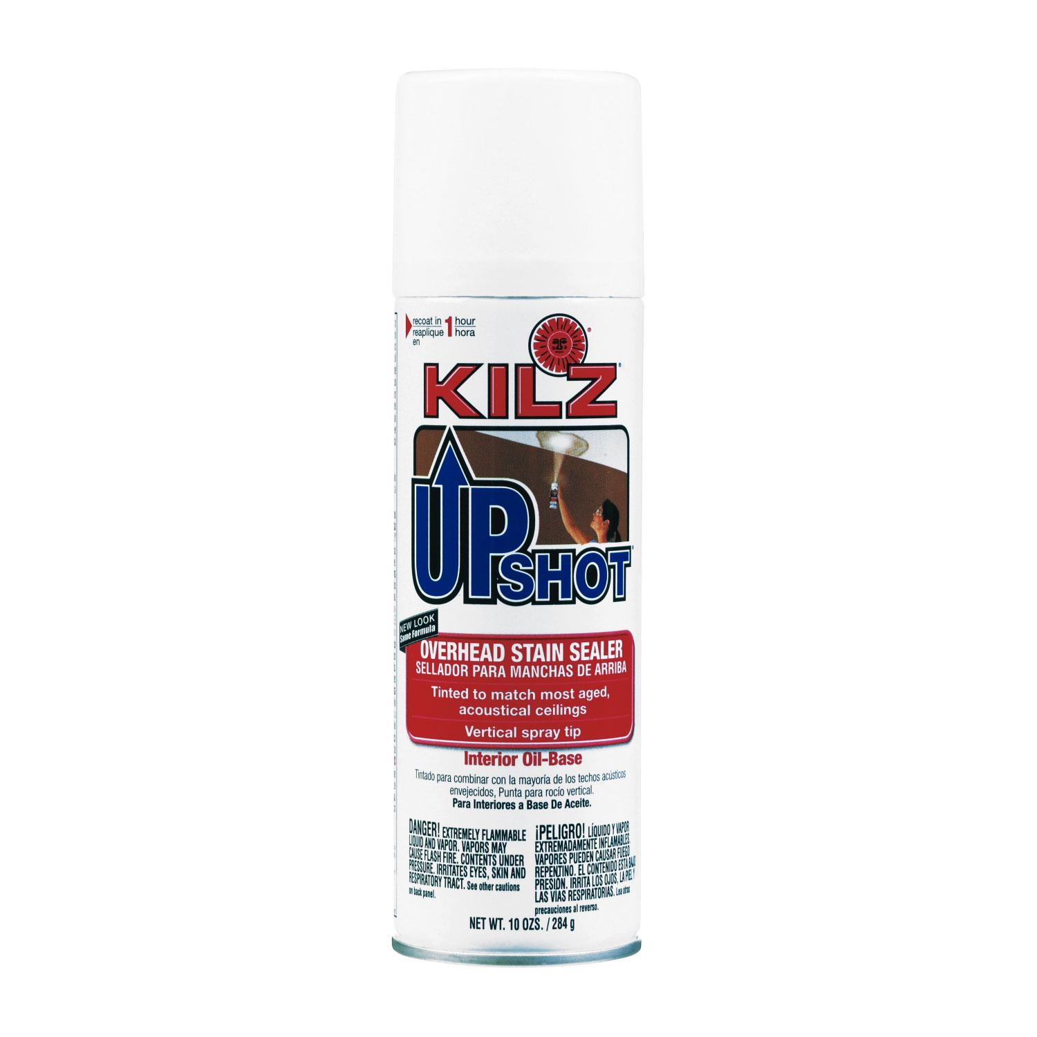 Kilz Up Shot Overhead Stain Oil-Based Indoor Sealer 10 oz. White (10007 ...