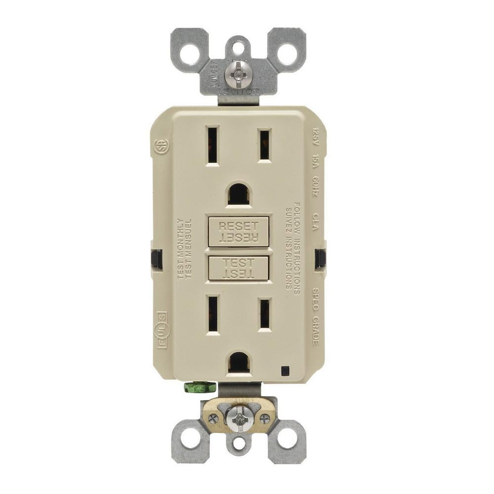 leviton 15 amp self test smartlockpro slim duplex gfci outlet